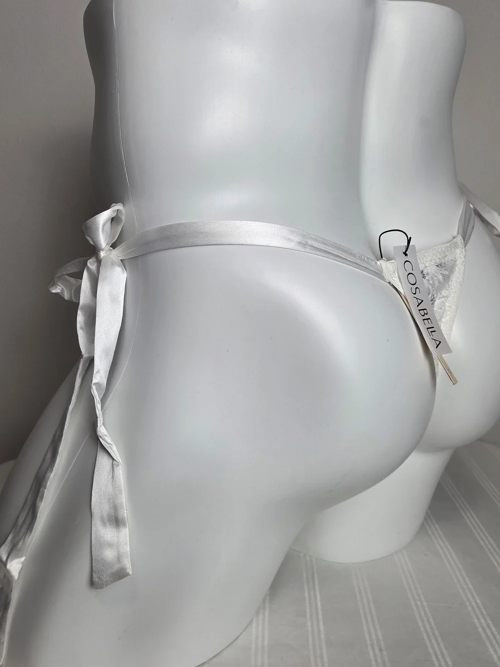 Cosabella White Tie-Side Brief